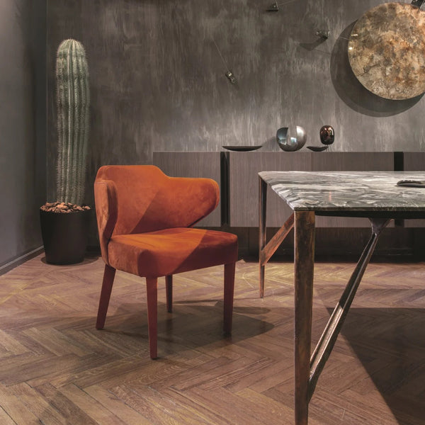 figo dining chair in orange colour
