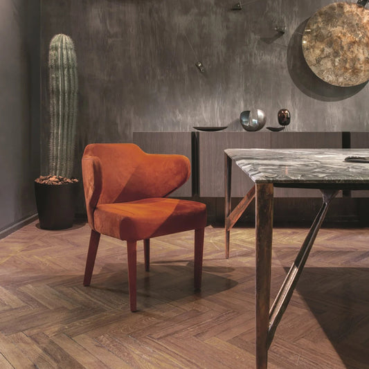 figo dining chair in orange colour