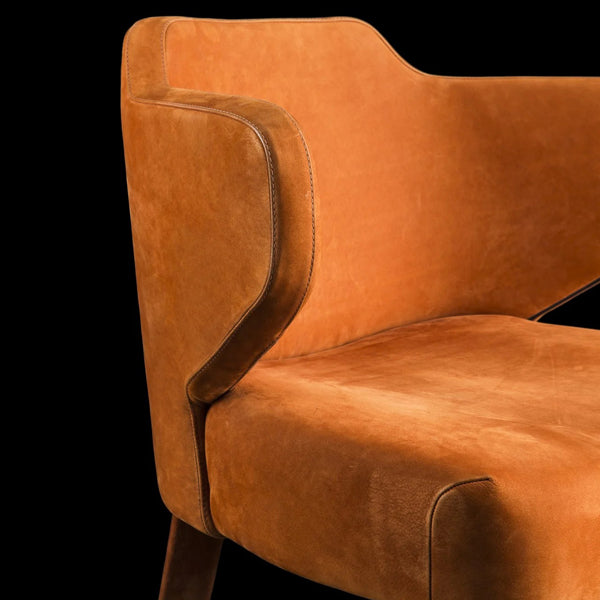 figo dining chair in orange colour