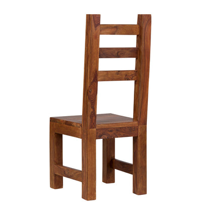 cubus solid wood dining chair in natural finish