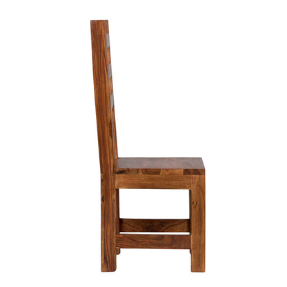 cubus solid wood dining chair in natural finish