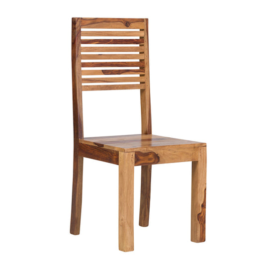 lisbon solid wood dining chair in natural finish