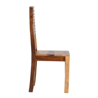 lisbon solid wood dining chair in natural finish