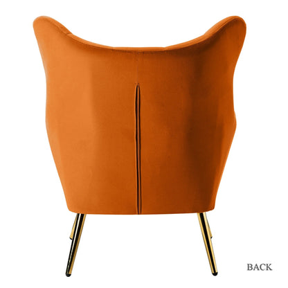 lara accent chair in orange colour