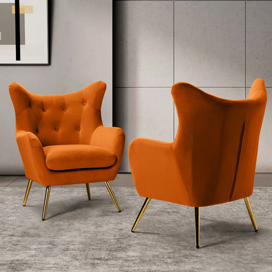 lara accent chair in orange colour