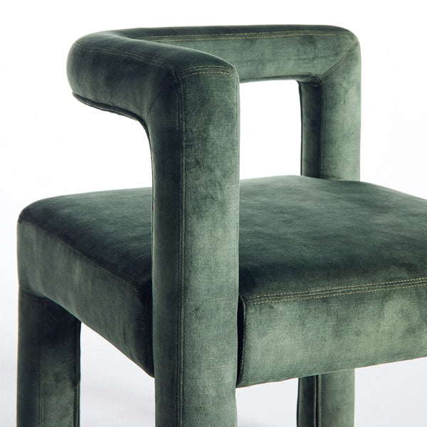 mate cafe chair in rough green finish