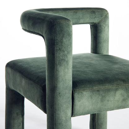 mate cafe chair in rough green finish