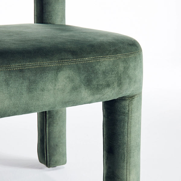 mate cafe chair in rough green finish