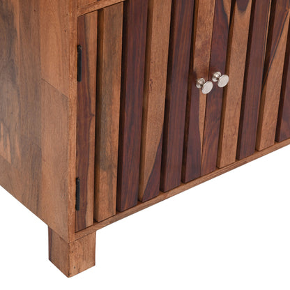 L shape solid wood shoe rack in stone finish