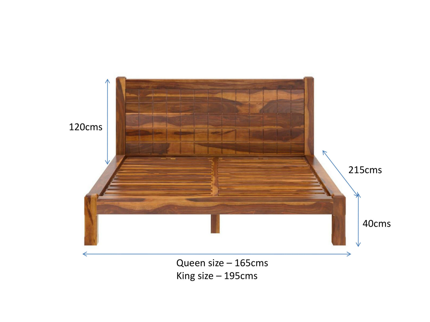 sango solid wood bed in natural finish