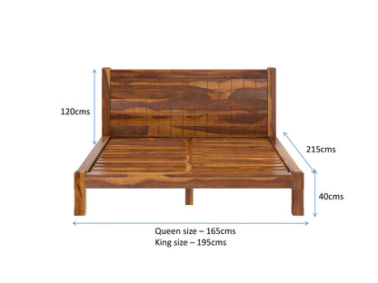 sango solid wood bed in natural finish