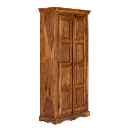 petro solid wood wardrobe in natural finish