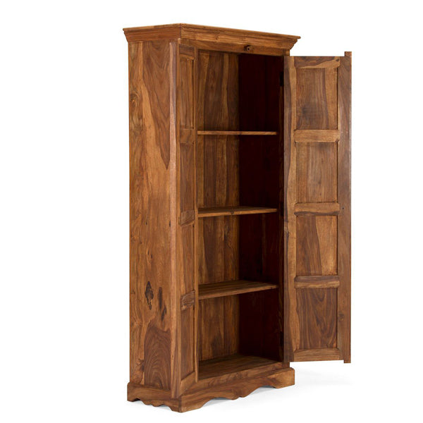 petro solid wood wardrobe in natural finish