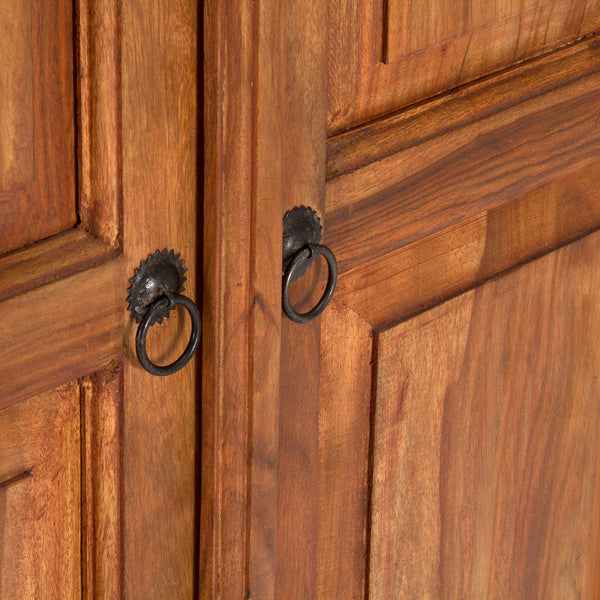 petro solid wood wardrobe in natural finish