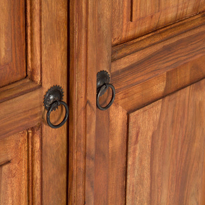 petro solid wood wardrobe in natural finish