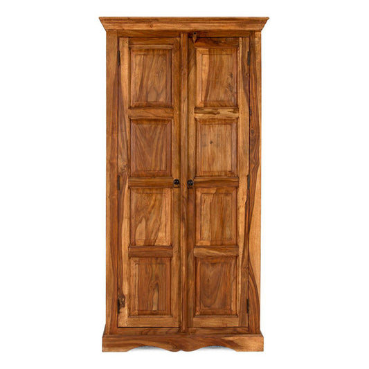 petro solid wood wardrobe in natural finish