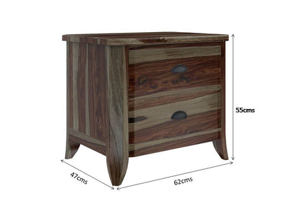 romeo solid wood bedside table