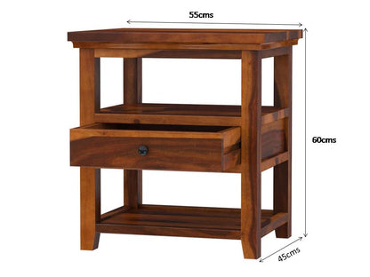 tectona solid wood bedside table