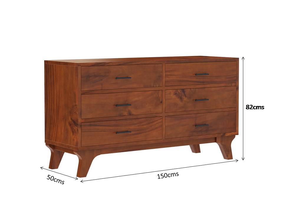 live edge solid acacia wood dresser