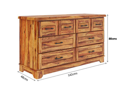 olton solid wood dressing table in natural finish