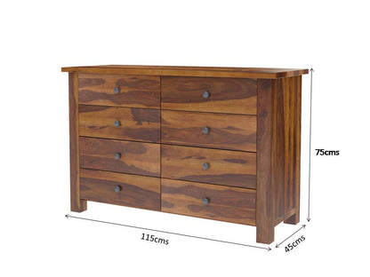 solid wood dresser in natural finish