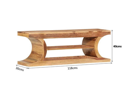 stanley solid wood tv console in stone finish