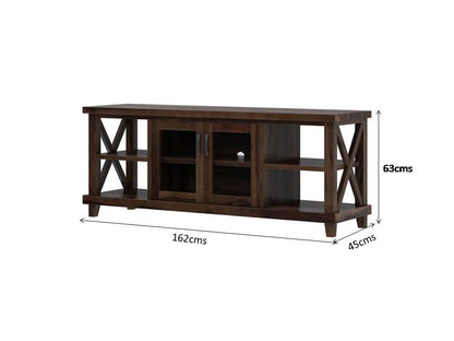 cross solid wood tv unit