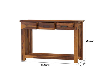 clover solid wood console table