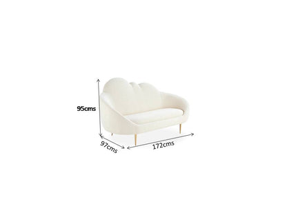 cloud settee in white colour