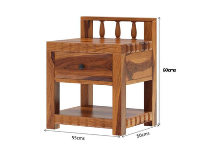 kharad solid wood bedside/nightstand table