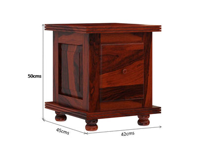 portico solid wood end table