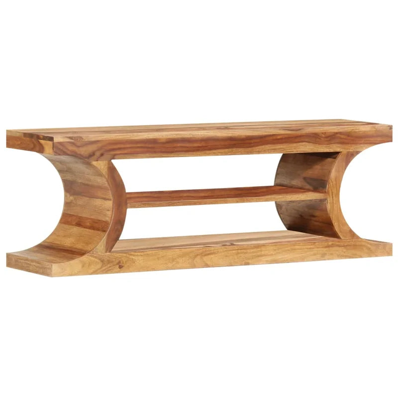 stanley solid wood tv console in stone finish