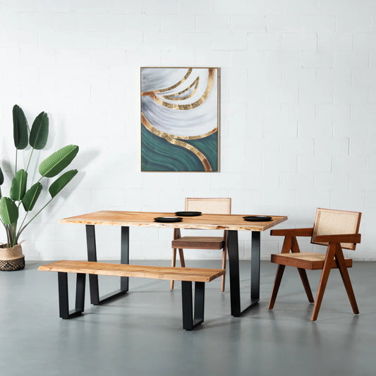 Cambrey Live Edge Acacia Wood Dining Table