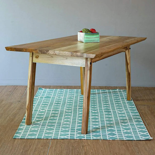 Nova Solid Wood Dining Table In Natural Finish