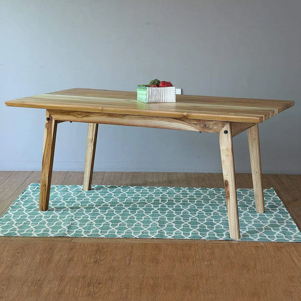 Nova Solid Wood Dining Table In Natural Finish