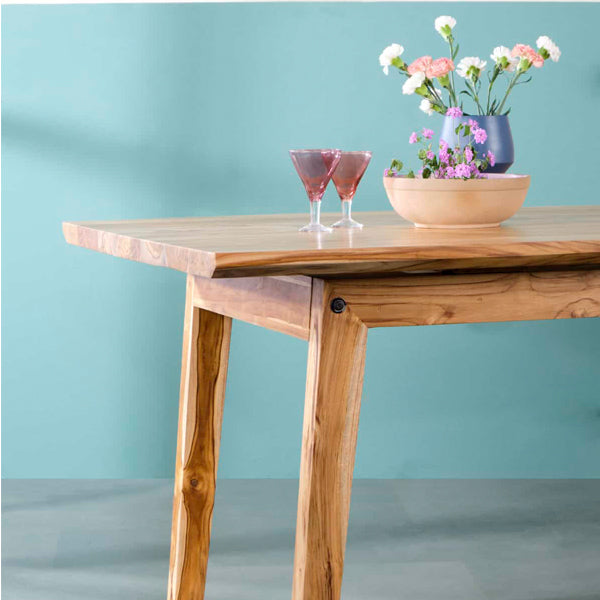 Nova Solid Wood Dining Table In Natural Finish