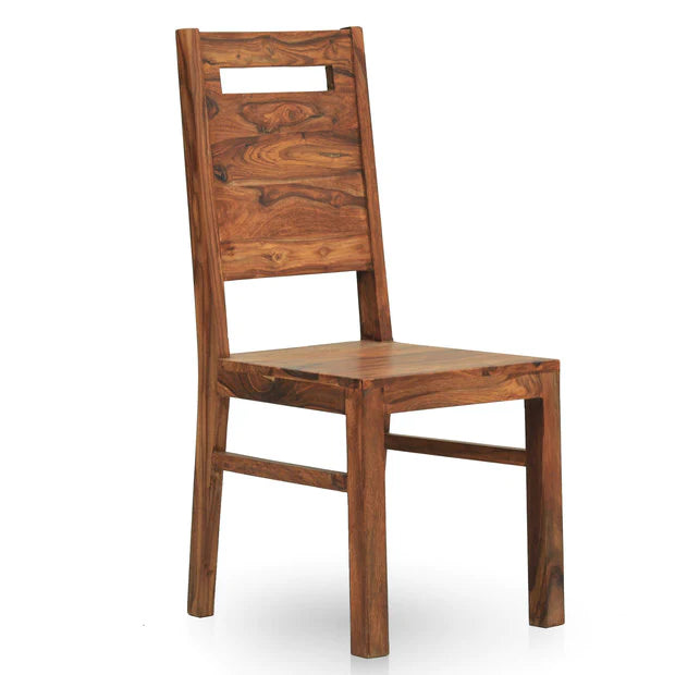Sherlock Solid Wood Dining Table Set With 6 Chairs In Natural Finish
