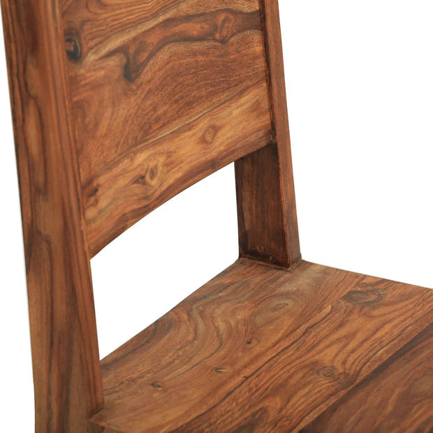 Sherlock Solid Wood Dining Table Set With 6 Chairs In Natural Finish