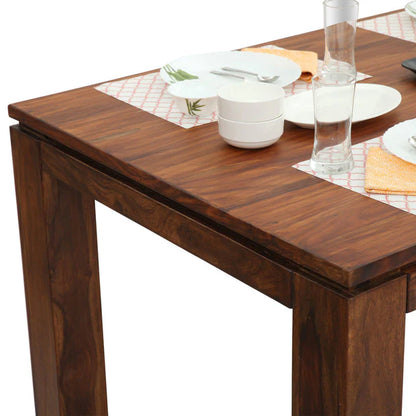 Sherlock Solid Wood Dining Table Set With 6 Chairs In Natural Finish
