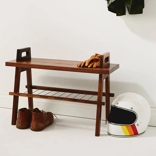chotu solid wood shoe rack in natural finish