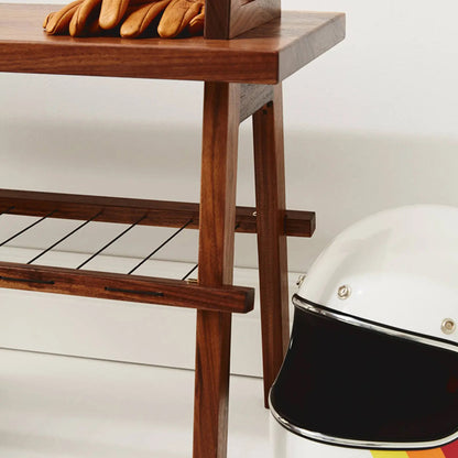 chotu solid wood shoe rack in natural finish