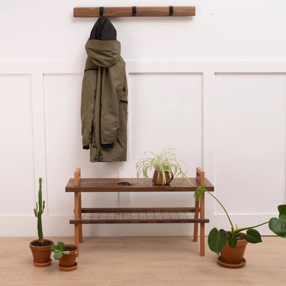 chotu solid wood shoe rack in natural finish