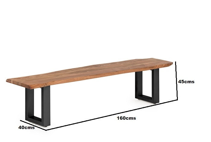 live edge bench