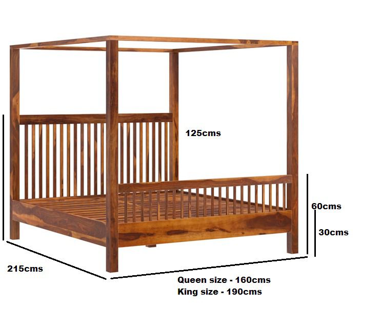 lotus solid wood poster bed
