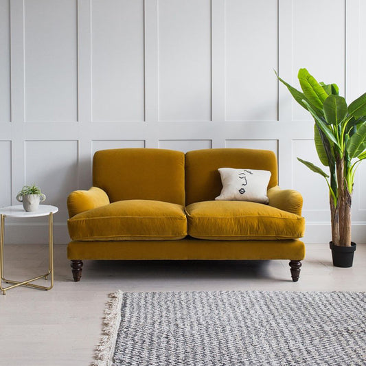 hazel sofa in velvet fabric
