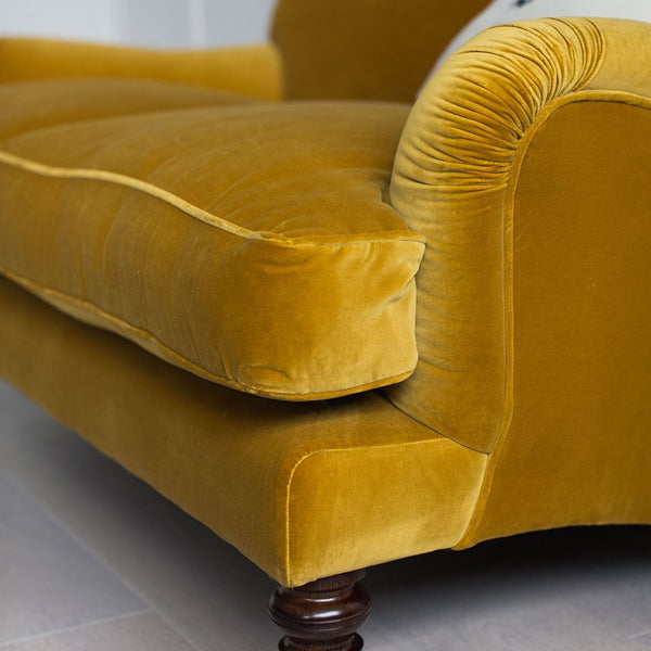hazel sofa in velvet fabric