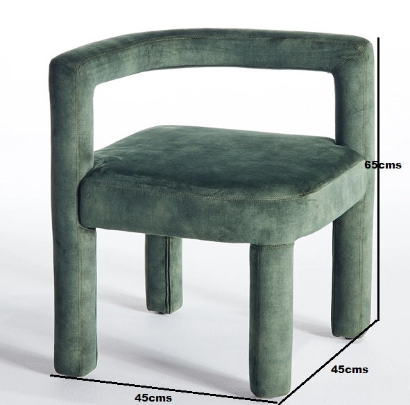 mate cafe chair in rough green finish