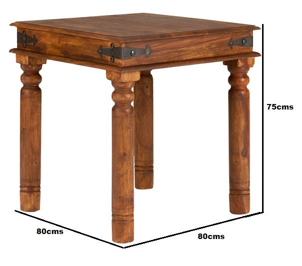 Merlin Solid Wood Dining Table Set With 4 Chairs In Natural Finish