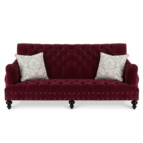 california sofa in burgandy