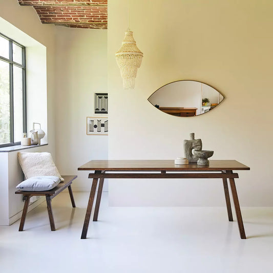 Ori Arko Solid Wood Dining Table In Walnut Finish